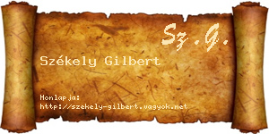 Székely Gilbert névjegykártya