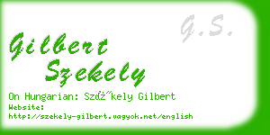 gilbert szekely business card